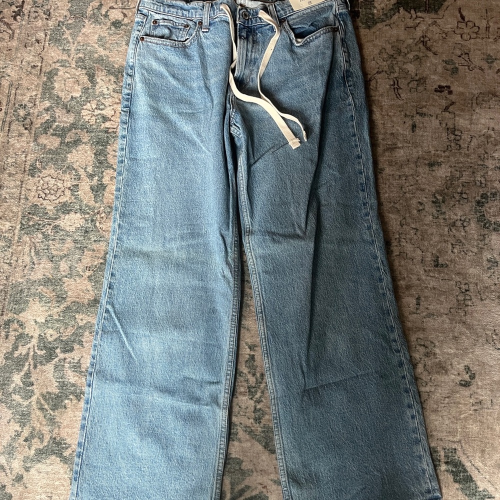 Abercrombie & Fitch Blue Baggy Jeans